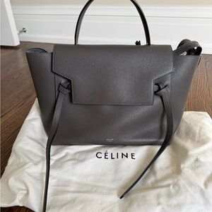 CELINE Gray Leather Women's Bag